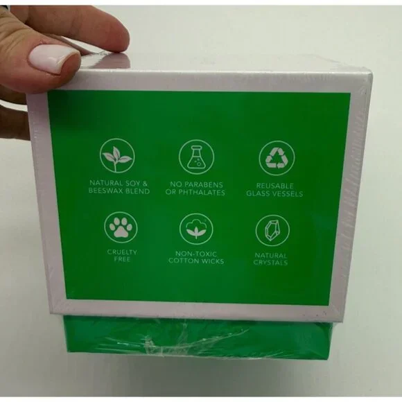 NEW Jill & Ally Good Luck Charm Crystal Manifestation Candle NWT - Mint Sage - Picture 6 of 7